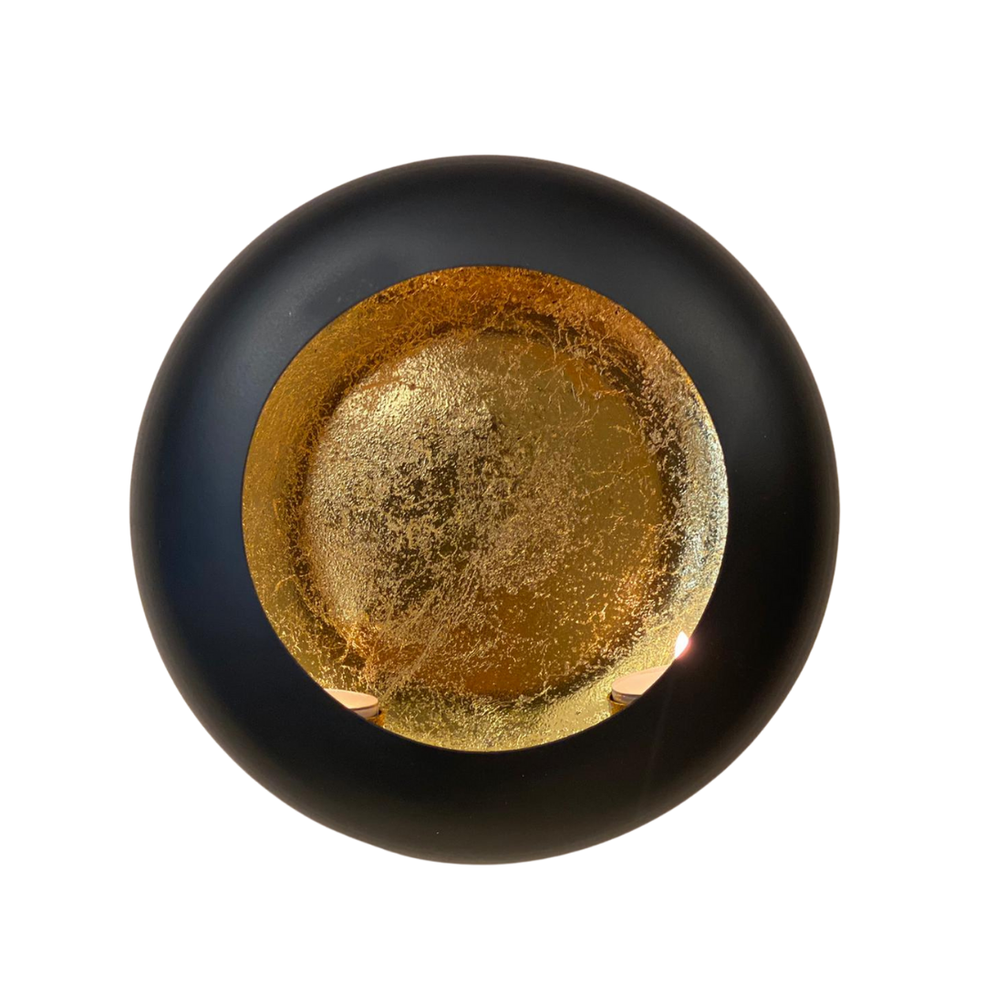 Wandkandelaar Marrakech Zwart/goud - set van 3