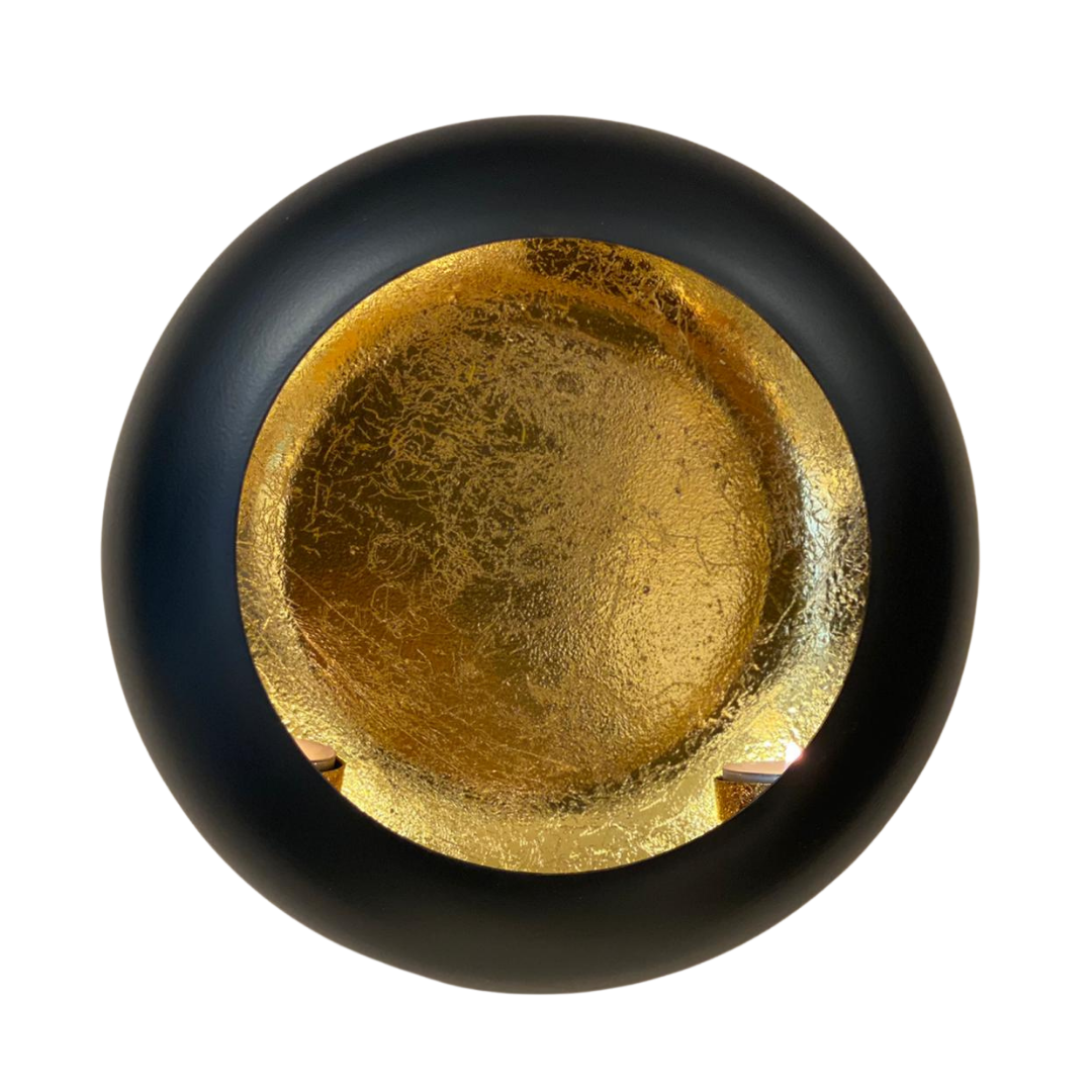 Wandkandelaar Marrakech Zwart/goud - set van 3