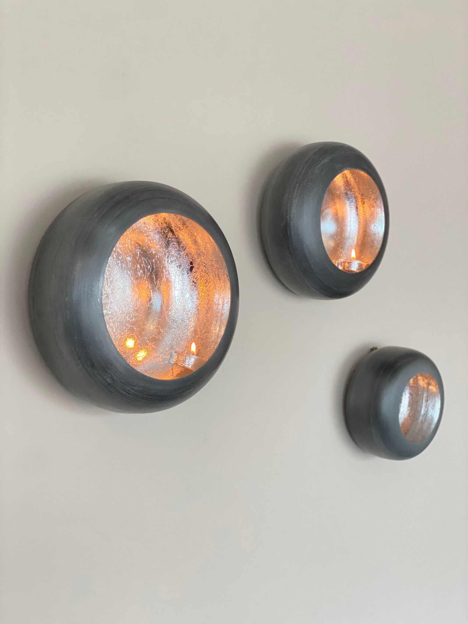 Wandkandelaar Marrakech Zilver - set van 3