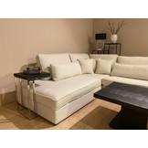 Hoekbank Teddy - Bouclé stof - wit