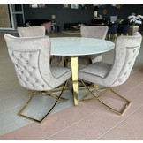 Eettafel Royal rond 130Ø - Goud