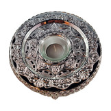 Glazen theepot Asilah met theelichthouder