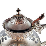 Glazen theepot Asilah met theelichthouder