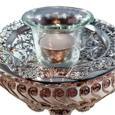 Glazen theepot Asilah met theelichthouder