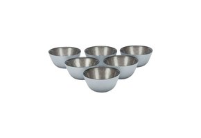 Bricard kommetjes set van 6 - Ø11 cm - wit/taupe