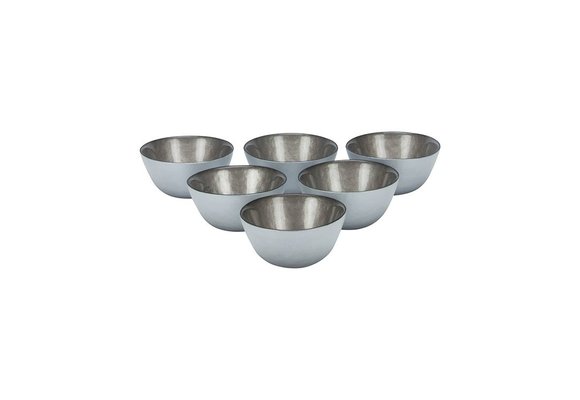 Bricard kommetjes set van 6 - Ø11 cm - wit/taupe
