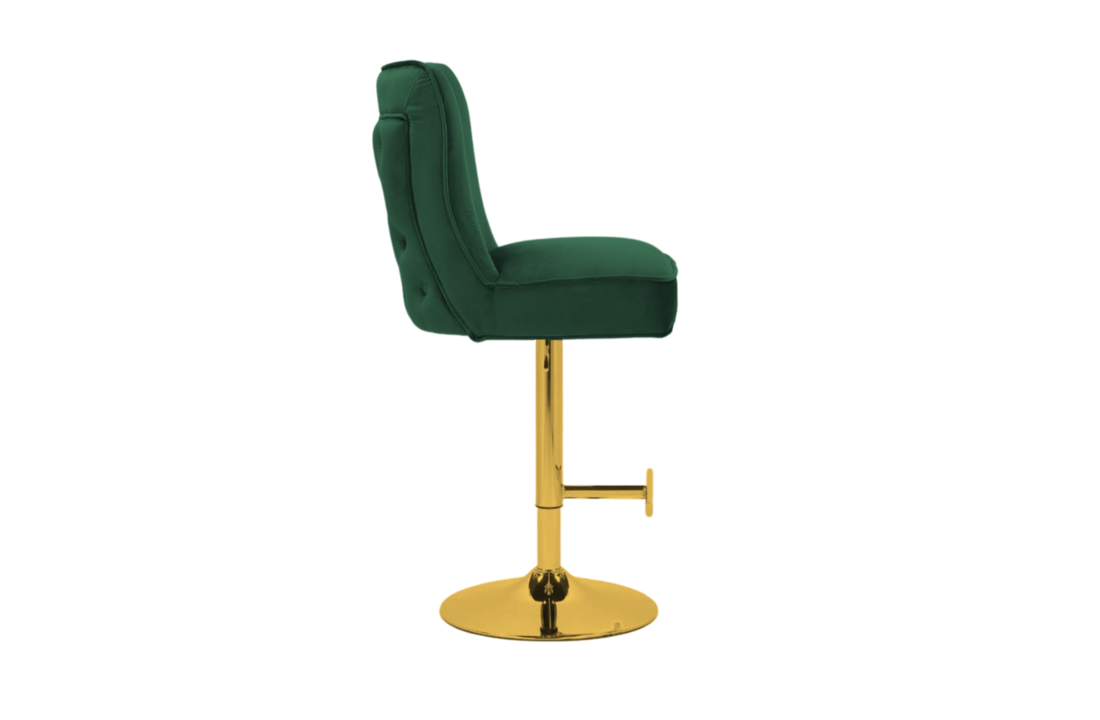 Barkruk Luxor groen/goud velvet