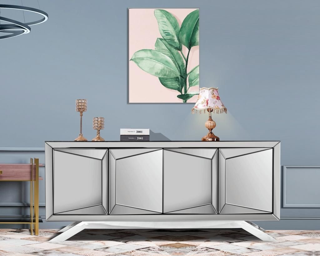 Dressoir Dublin Antraciet / Zilver