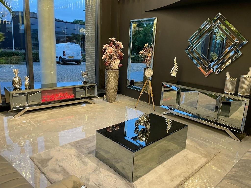 Dressoir Dublin Antraciet / Zilver