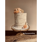 Elegance Taartplateau op voet - klein  - Goud