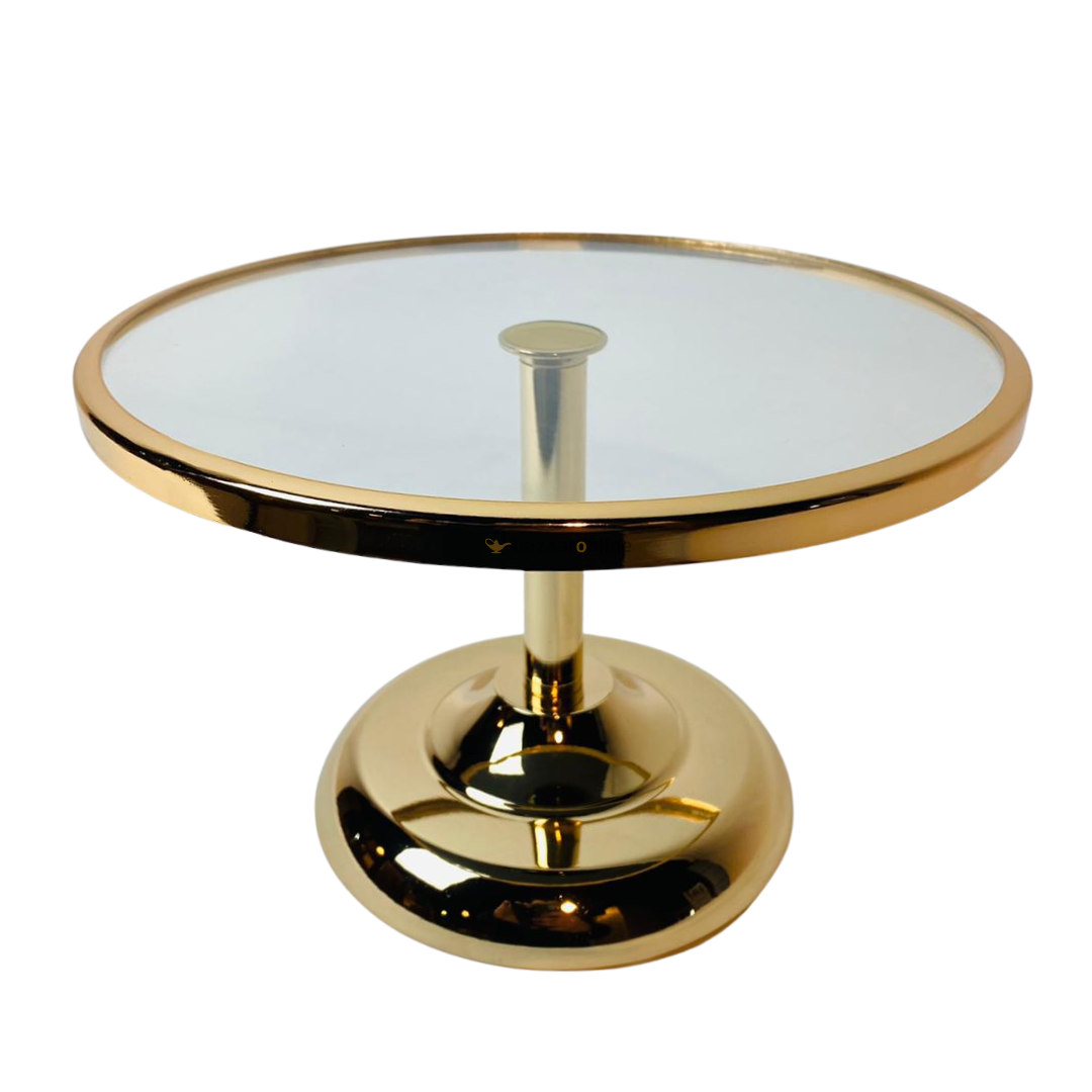 Elegance Taartplateau op voet - groot  - Goud