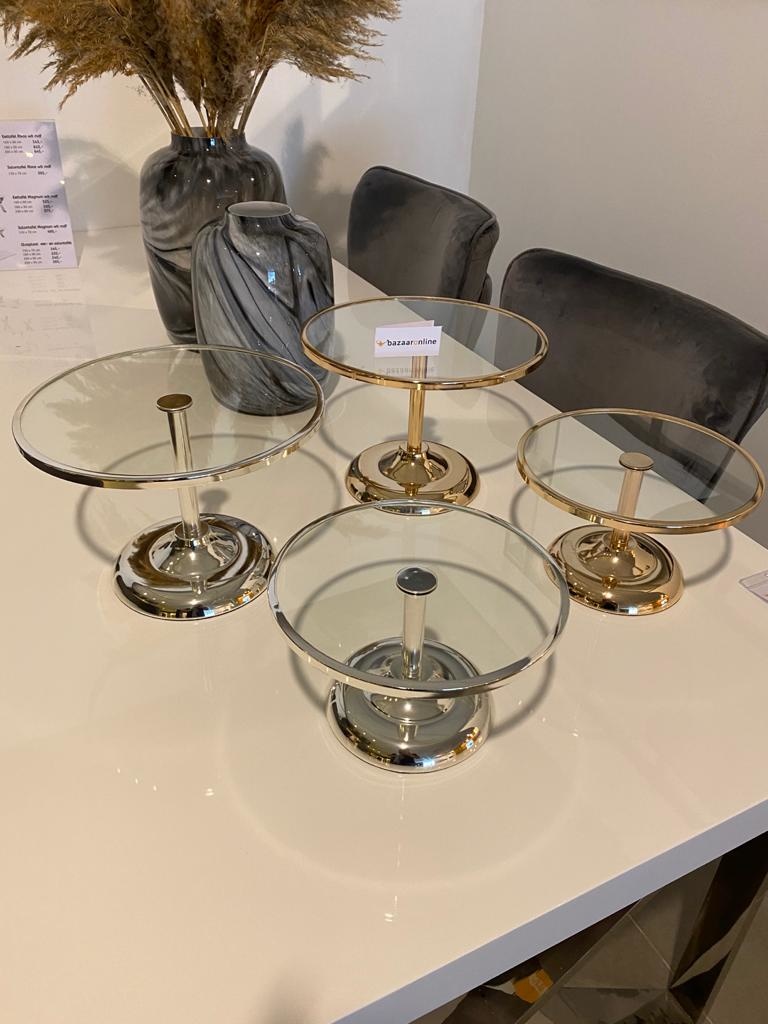 Elegance Taartplateau op voet - klein  - Zilver