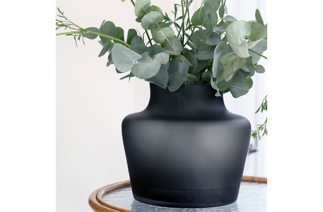 Kora vaas - Satin Grey - Ø22,5 x H22 cm