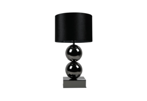 Bollamp - Antraciet - Tafellamp - 2 Bollen - Vierkante Voet