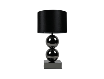 Bollamp - Antraciet - Tafellamp - 2 Bollen - Vierkante Voet