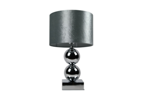 Bollamp - Zilver - Tafellamp - 2 Bollen - Vierkante Voet