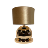 Bollamp -  rosé goud - Tafellamp - 1 Bol - Ronde Voet