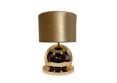 Bollamp - rosé goud - Tafellamp - 1 Bol - Ronde Voet