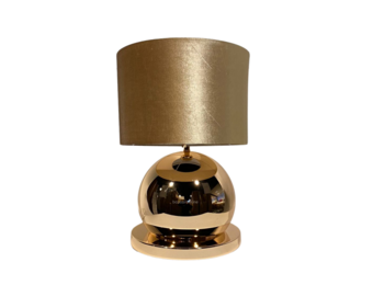 Bollamp - rosé goud - Tafellamp - 1 Bol - Ronde Voet