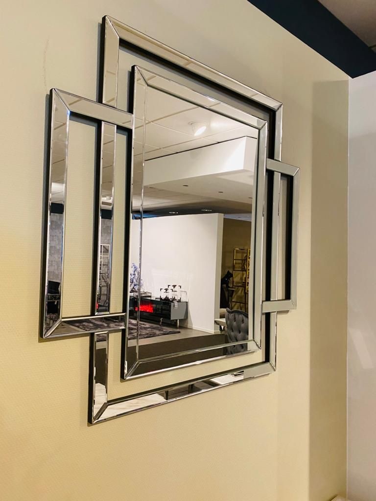 Luxury Mirror Genève 100 x 100 cm - Zilver