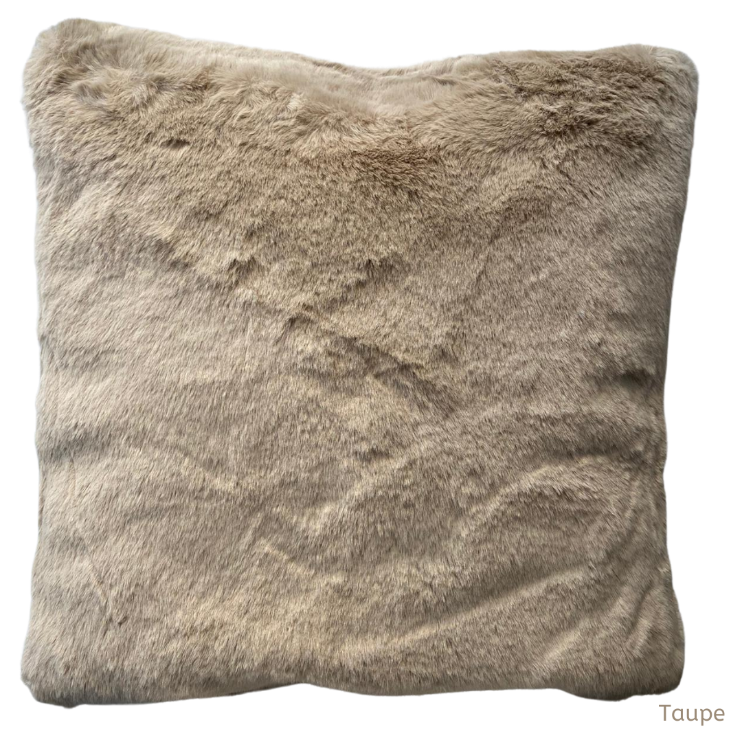 KUSSEN FLUFFY TAUPE 45x45 CM