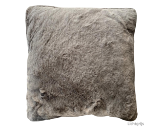 KUSSEN FLUFFY LICHTGRIJS 45x45 CM