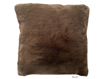 KUSSEN FLUFFY BRUIN 45x45 CM