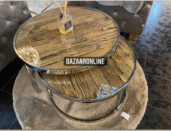 Salontafel Doblo Sleeperwood Icl. glasplaten