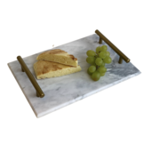 Marmeren dienblad 30 x 20 cm - Wit marmer