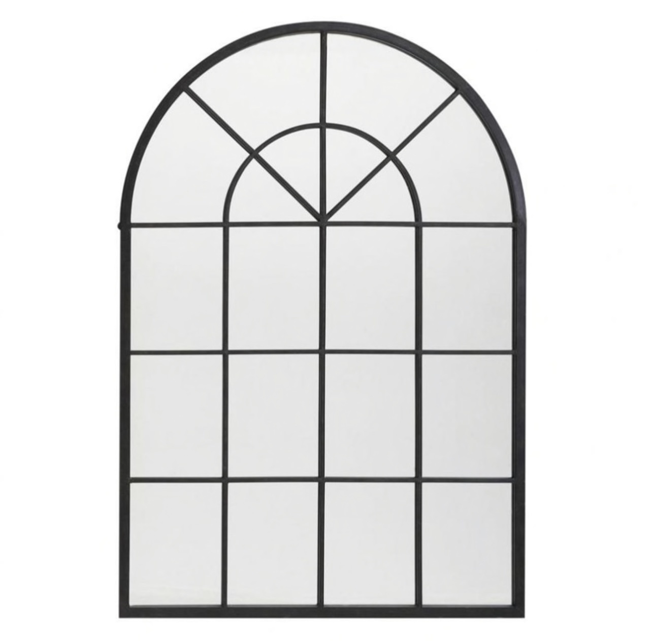 Industriële wandspiegel Raameffect 130 x 80 cm