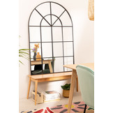 Industriële wandspiegel Raameffect 130 x 80 cm