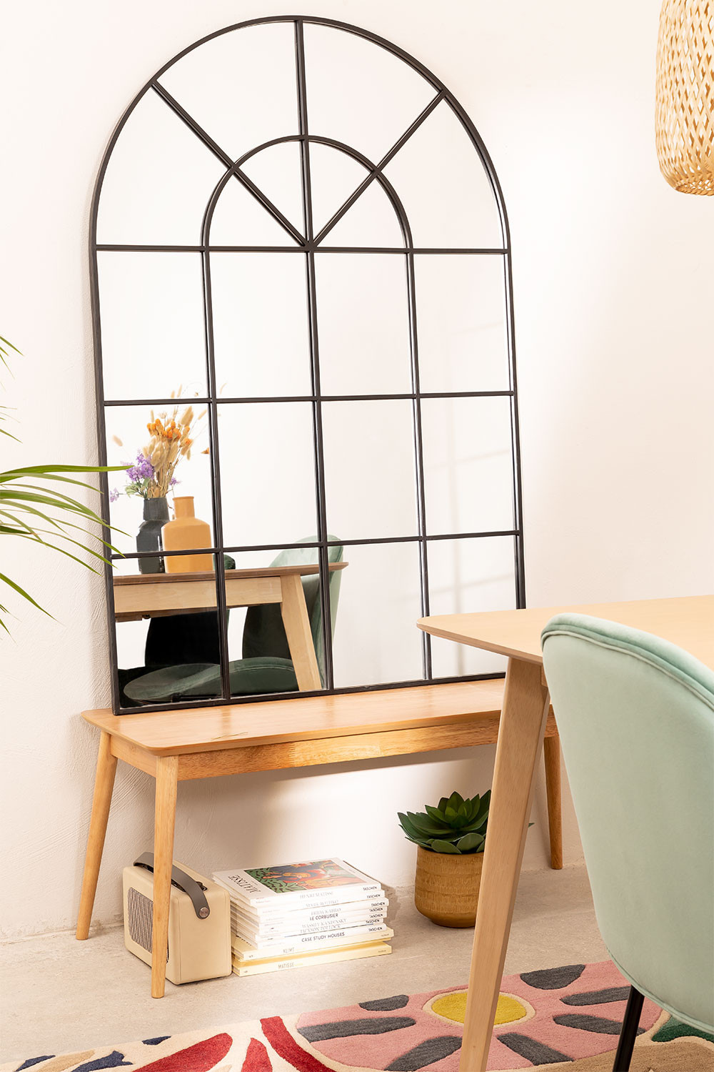 Industriële wandspiegel Raameffect 180 x 90 cm