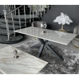 Eettafel Octopus Marmer Wit - Zwart