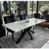 Eettafel Octopus Marmer Wit - Zwart