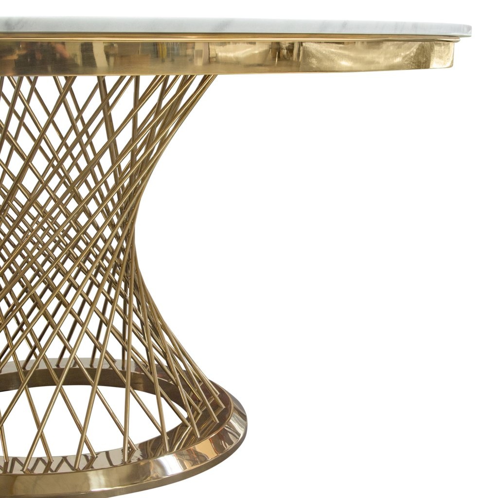 Eettafel Bentey rond 130 Ø - Goud