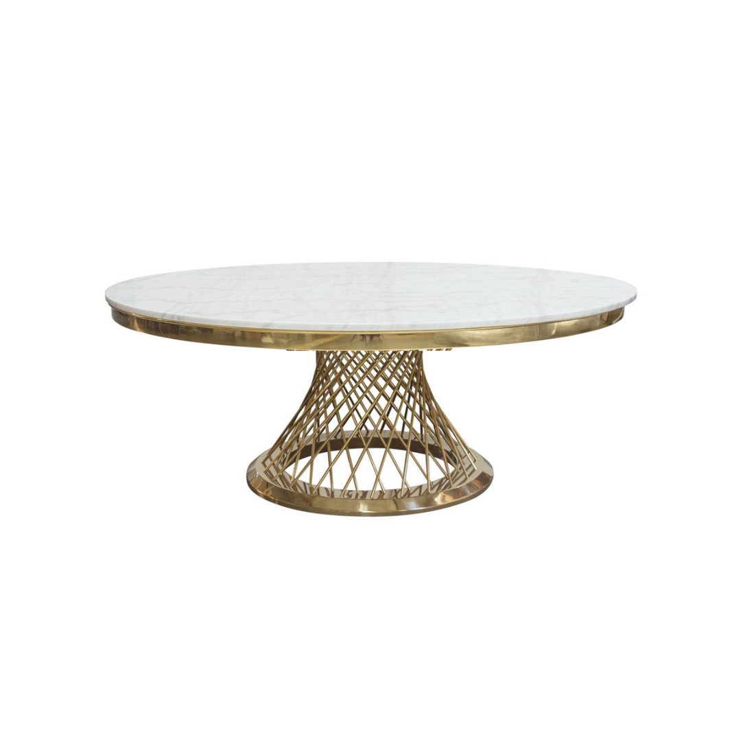 Salontafel Bentey rond 110 cm Ø - Goud