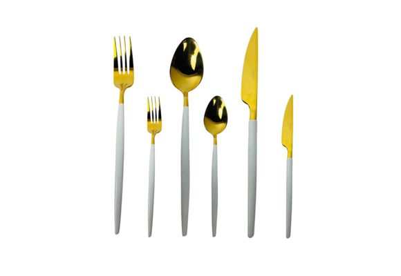 FERVEO Sara Bestekset 36-delig Goud/Wit