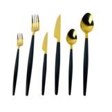 FERVEO Sara Bestekset 36-delig zwart/goud
