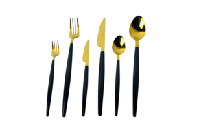 FERVEO Sara Bestekset 36-delig zwart/goud