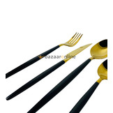 FERVEO Sara Bestekset 36-delig zwart/goud