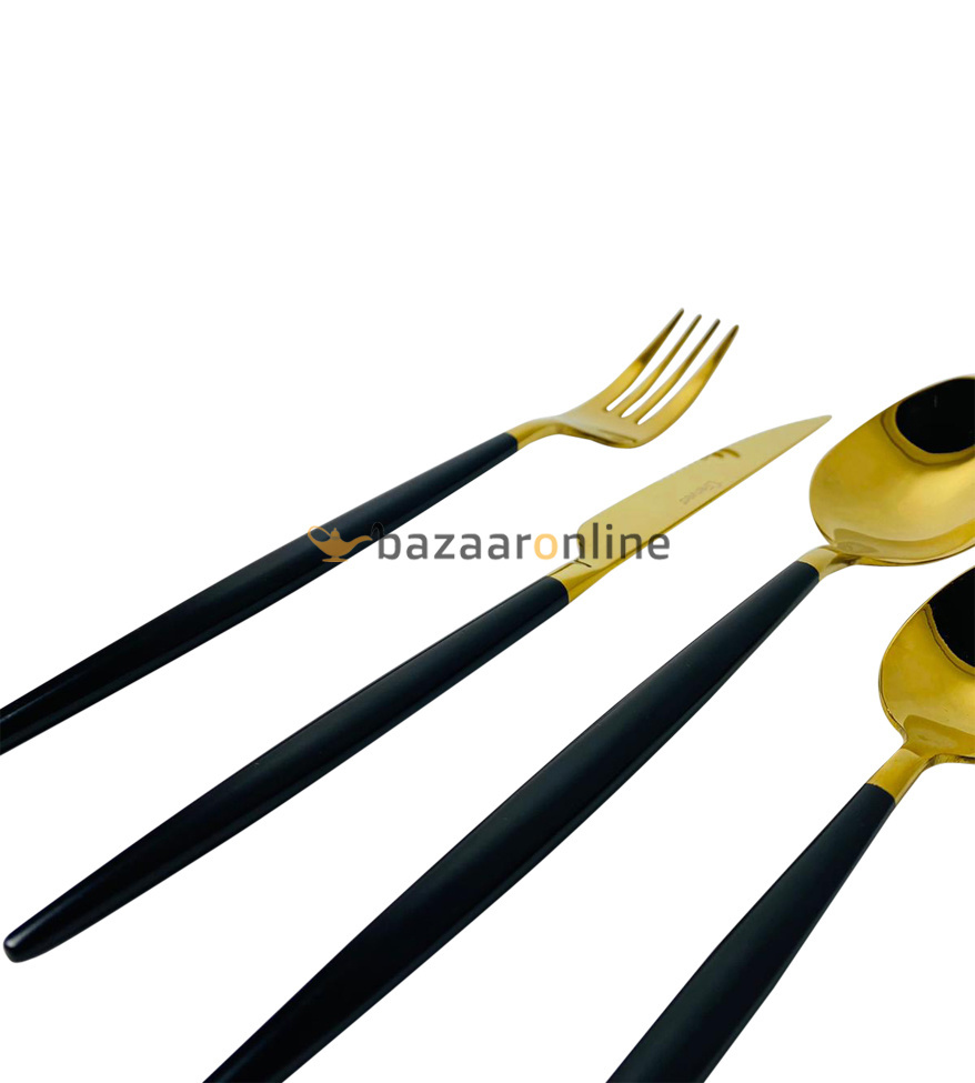 FERVEO Sara Bestekset 36-delig zwart/goud