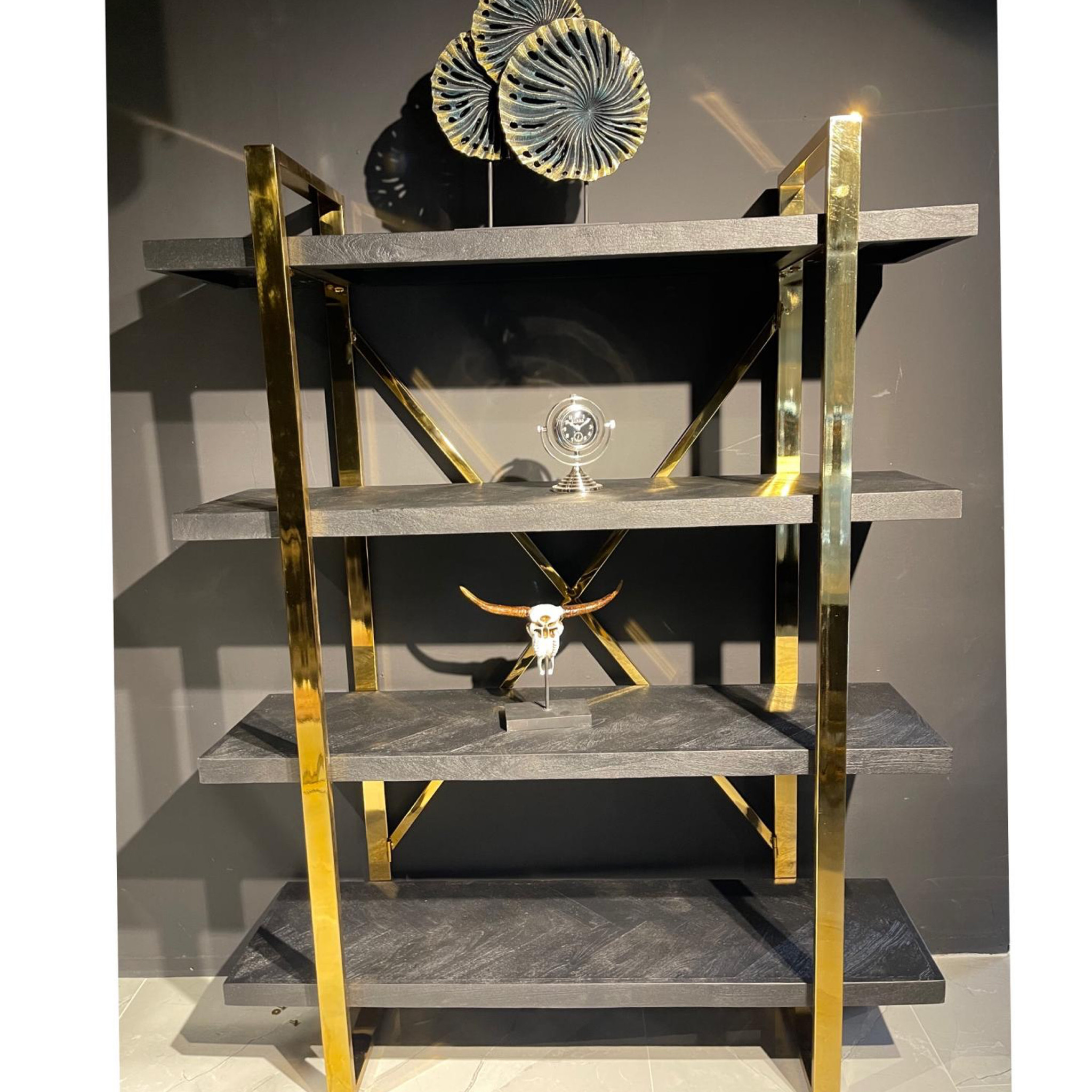 Wandkast Black Bonito - Goud