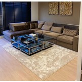 Maine Vloerkleed Laagpolig Licht Champagne kleurig - Eric Kuster Stijl vloerkleed