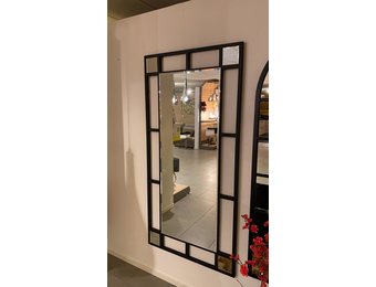 Industriële wandspiegel Raameffect 130 x 80 cm