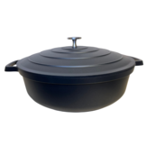 Braadpan 28 cm - anti-aanbaklaag - zwart - laag