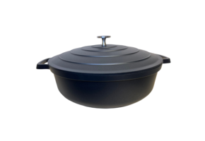 Braadpan 28 cm - anti-aanbaklaag - zwart - laag