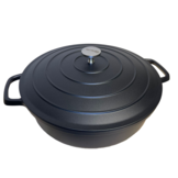 Braadpan 28 cm - anti-aanbaklaag - zwart - laag