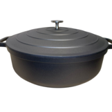 Braadpan 28 cm - anti-aanbaklaag - grijs - laag