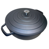 Braadpan 28 cm - anti-aanbaklaag - grijs - laag