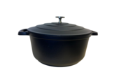 Braadpan 24 cm - anti-aanbaklaag - zwart - hoog